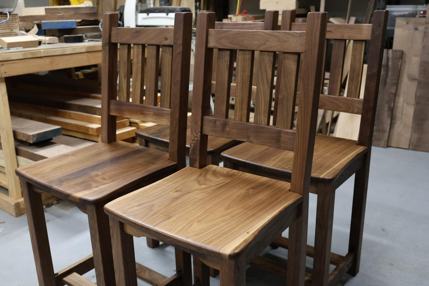 Walnut Counter Height Barstools