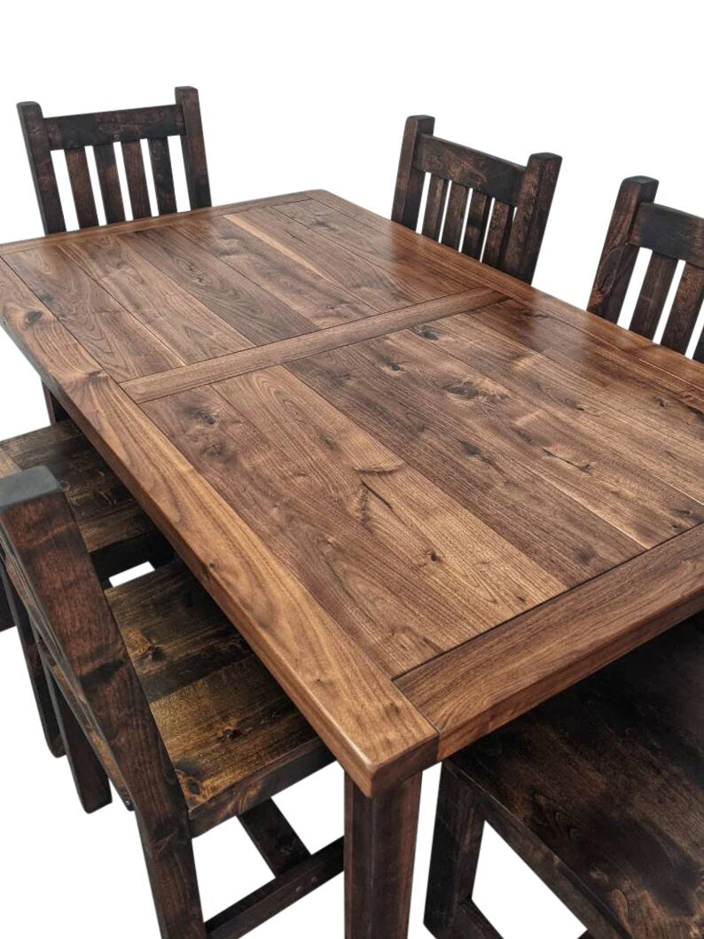 Walnut Dining Table Set