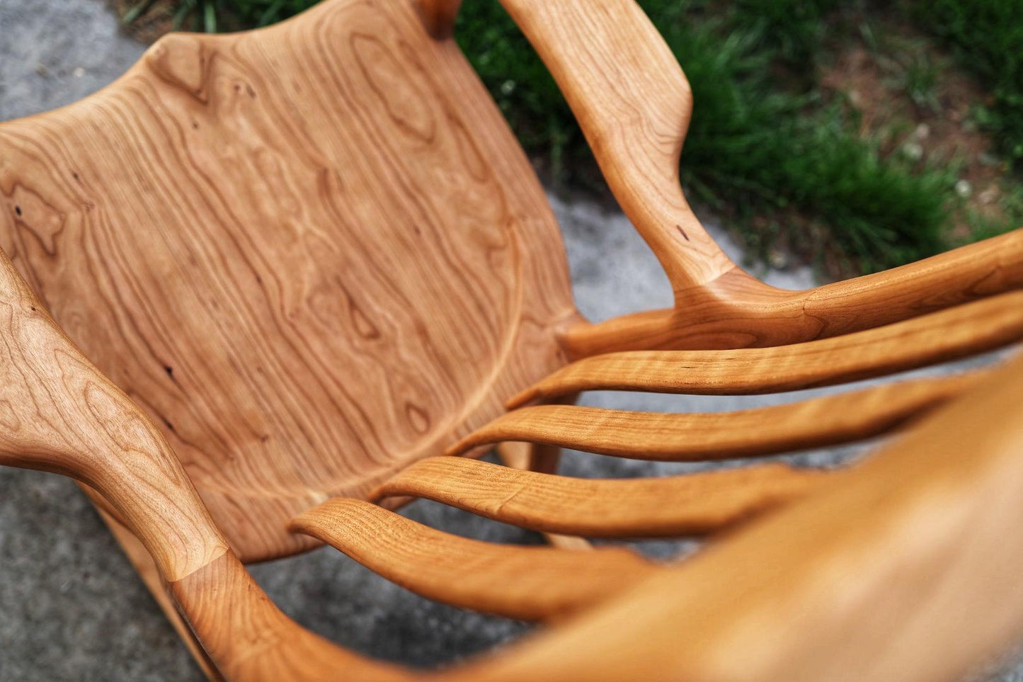 Cherry Rocking Chair | Hand Carved