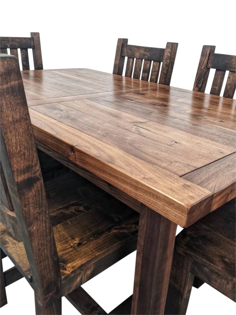 Walnut Dining Table Set