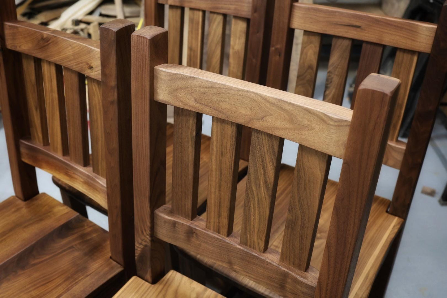 Walnut Counter Height Barstools