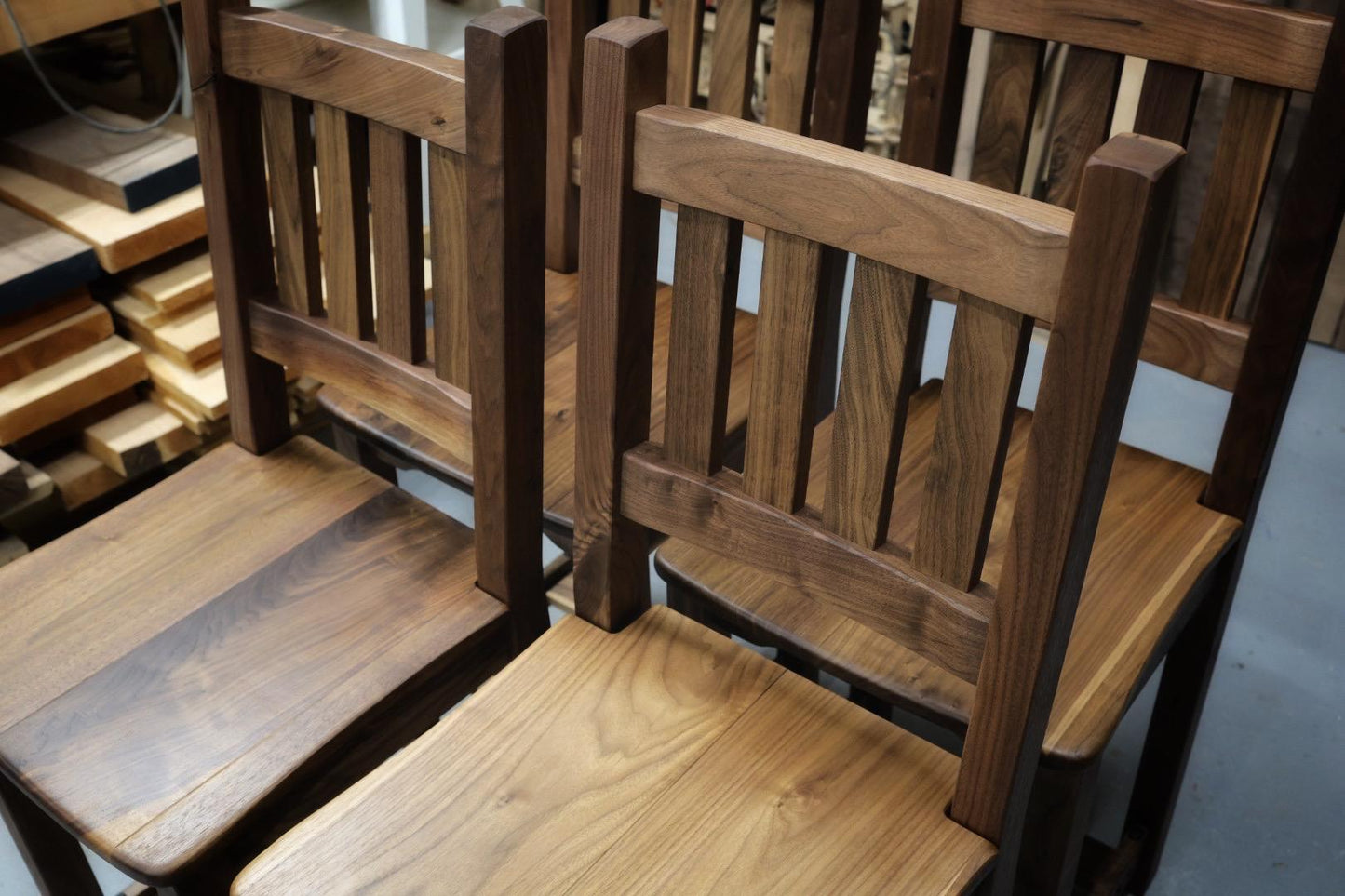Walnut Counter Height Barstools