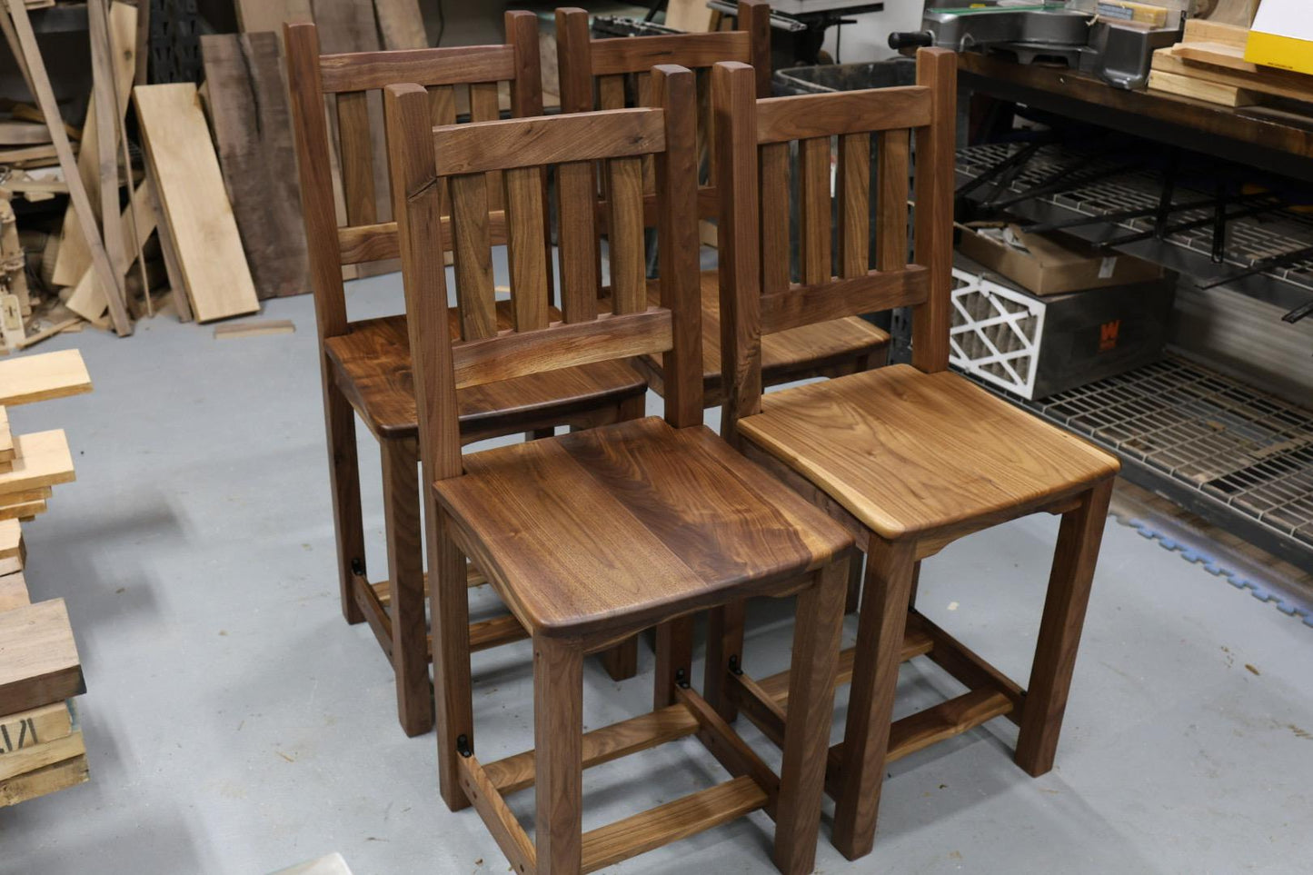 Walnut Counter Height Barstools