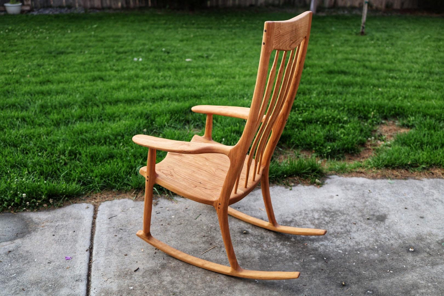 Cherry Rocking Chair | Hand Carved