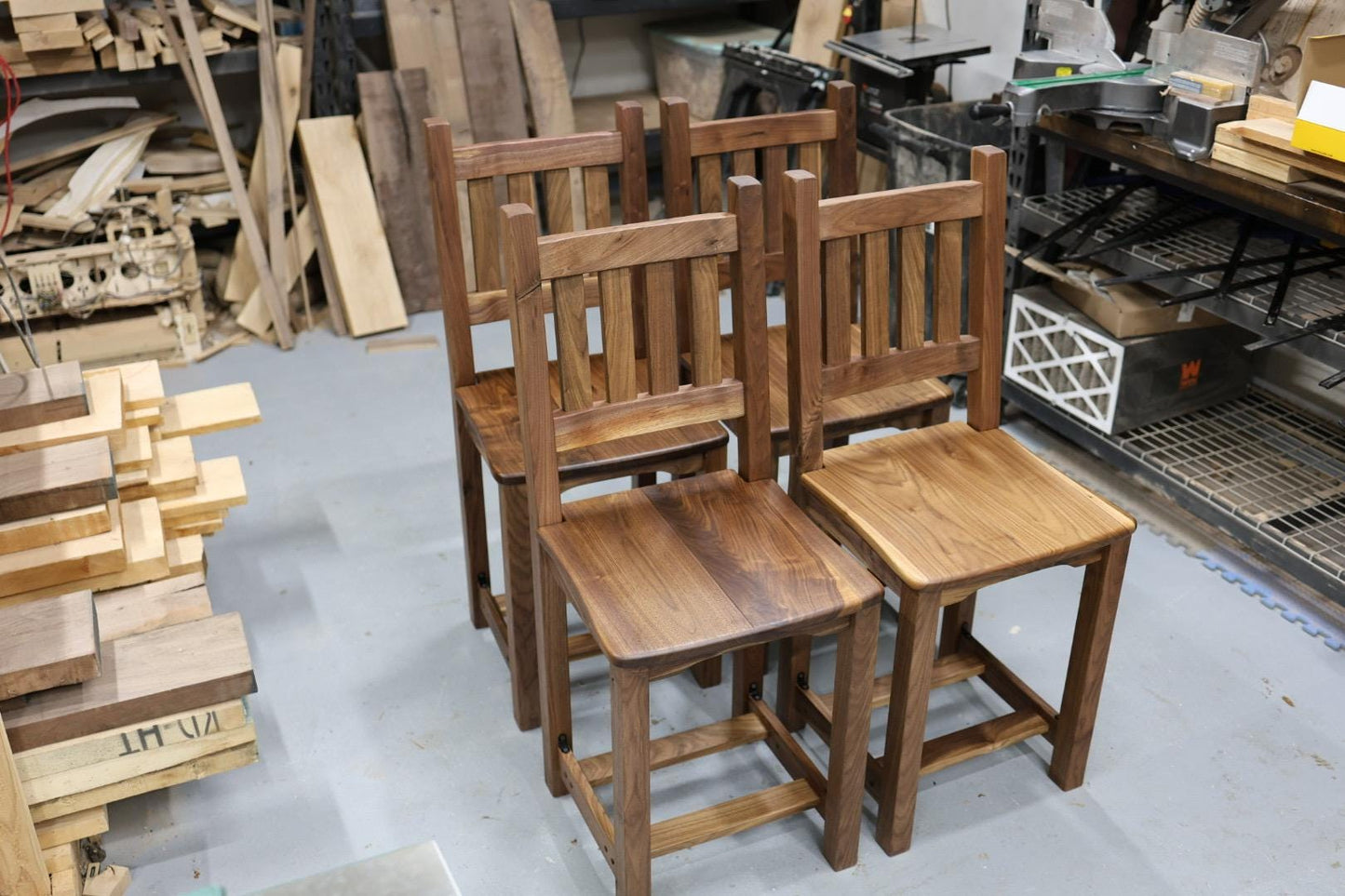 Walnut Counter Height Barstools