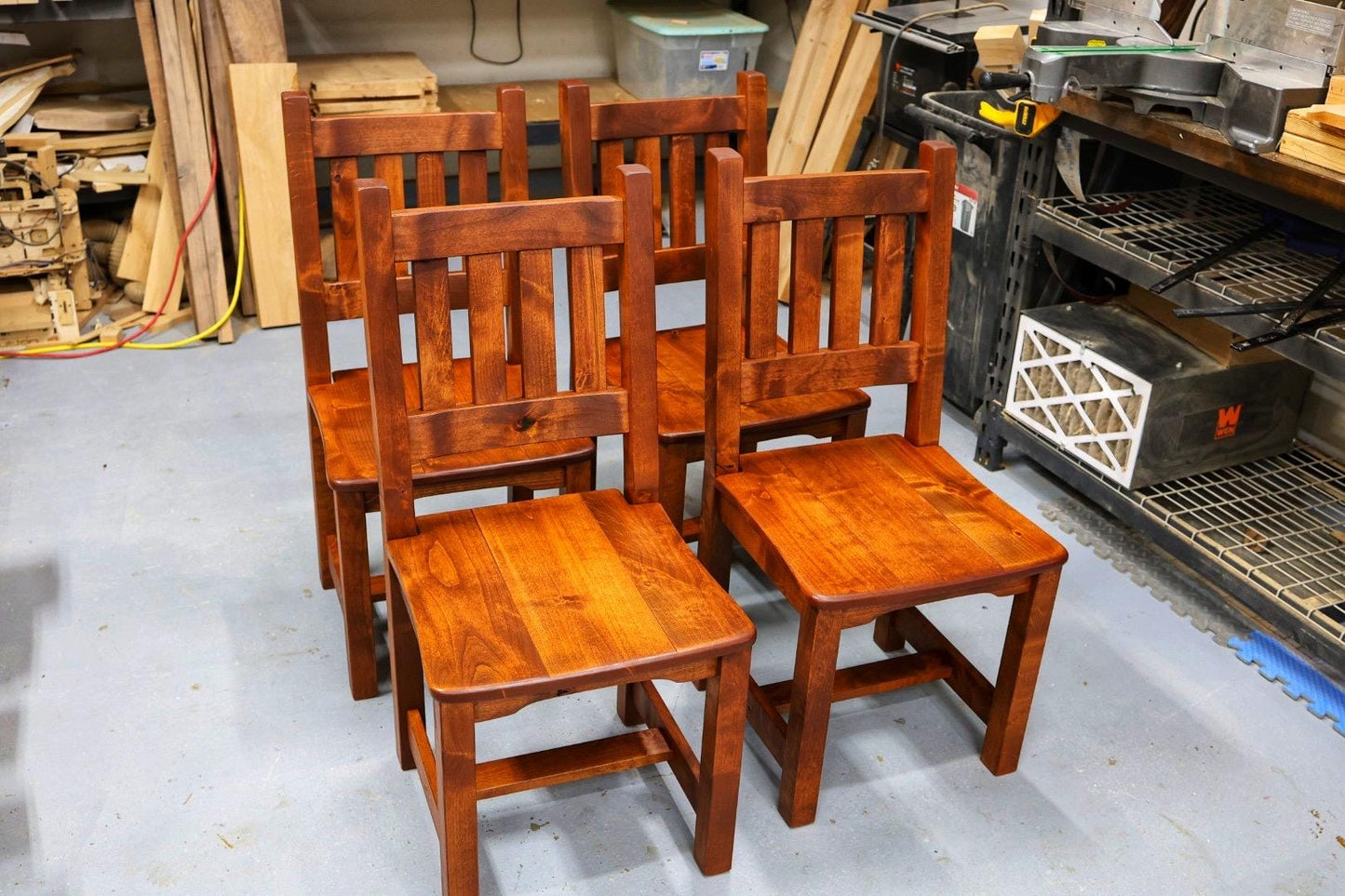 Alder Dining Chairs | English Chestnut Finish