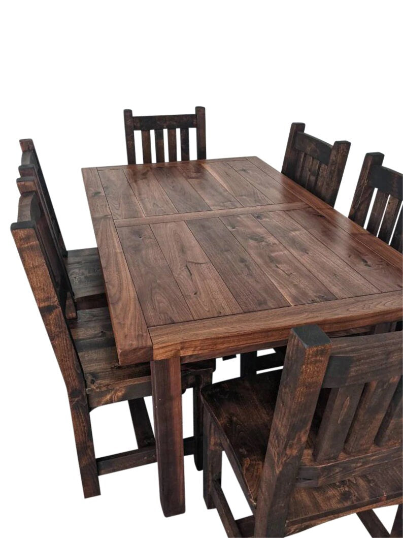 Walnut Dining Table Set