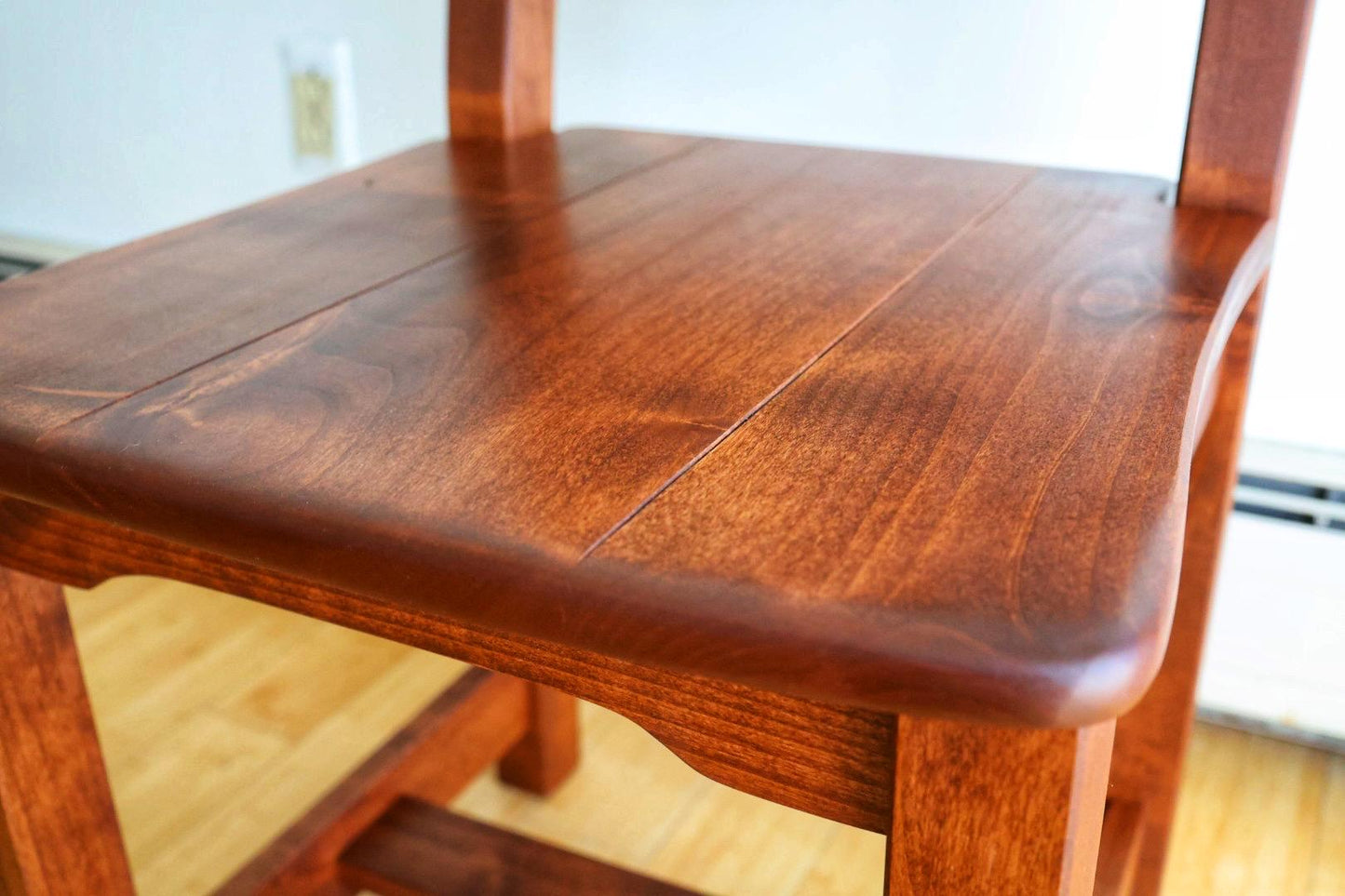 Alder Dining Chairs | English Chestnut Finish