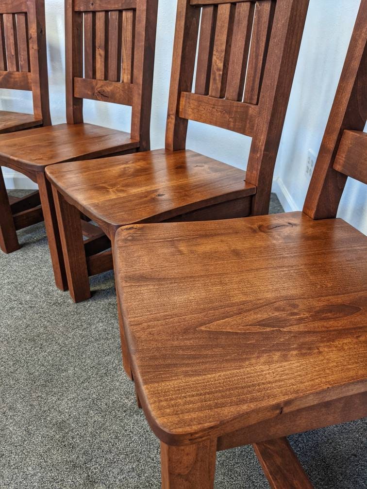 Alder Dining Chairs | Finished English Chestnut