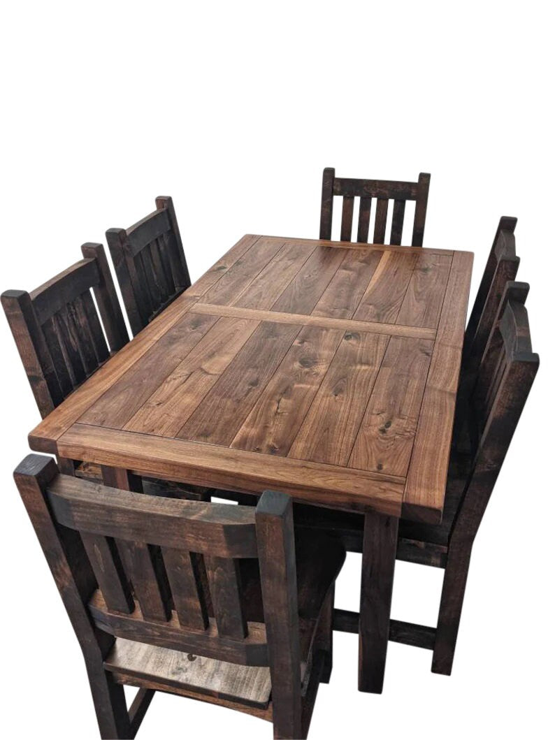 Walnut Dining Table Set
