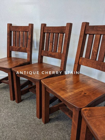 Alder Dining Chairs | Finished English Chestnut