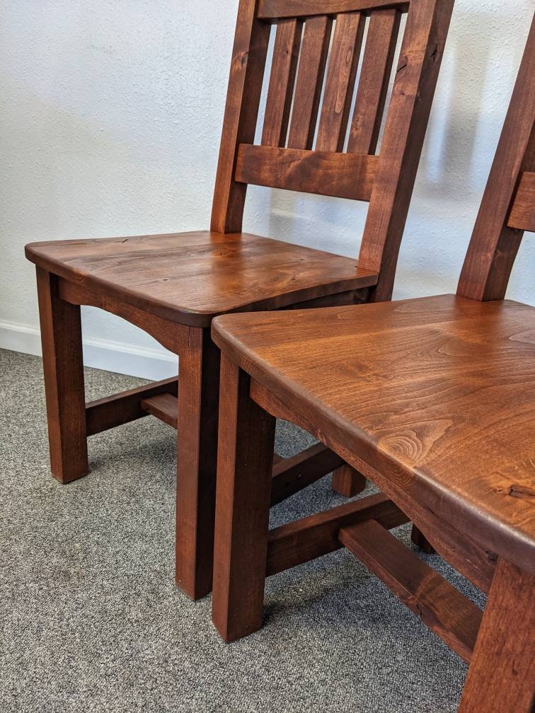 Alder Dining Chairs | Finished English Chestnut