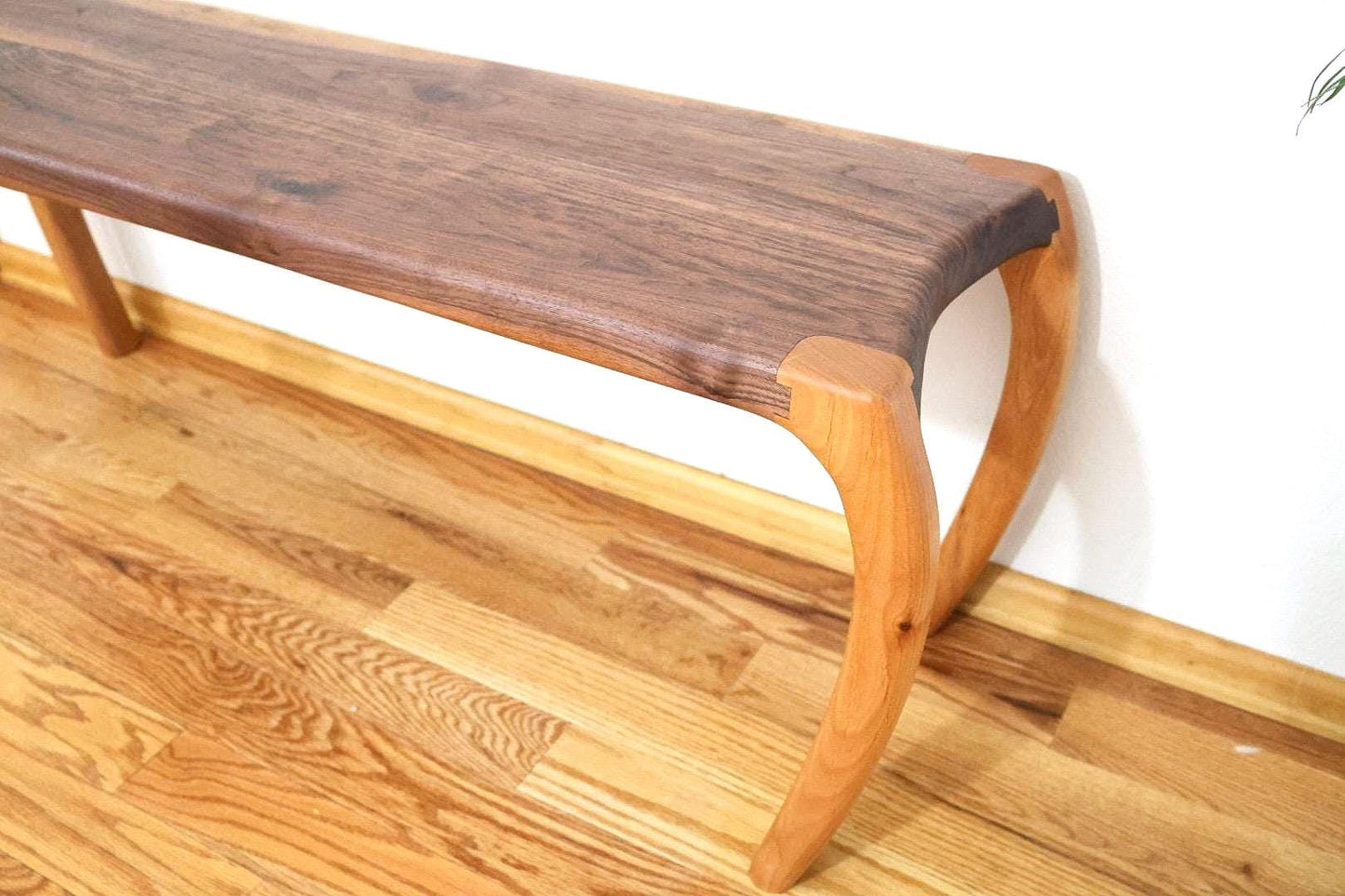 Sculpted Walnut & Alder Bench