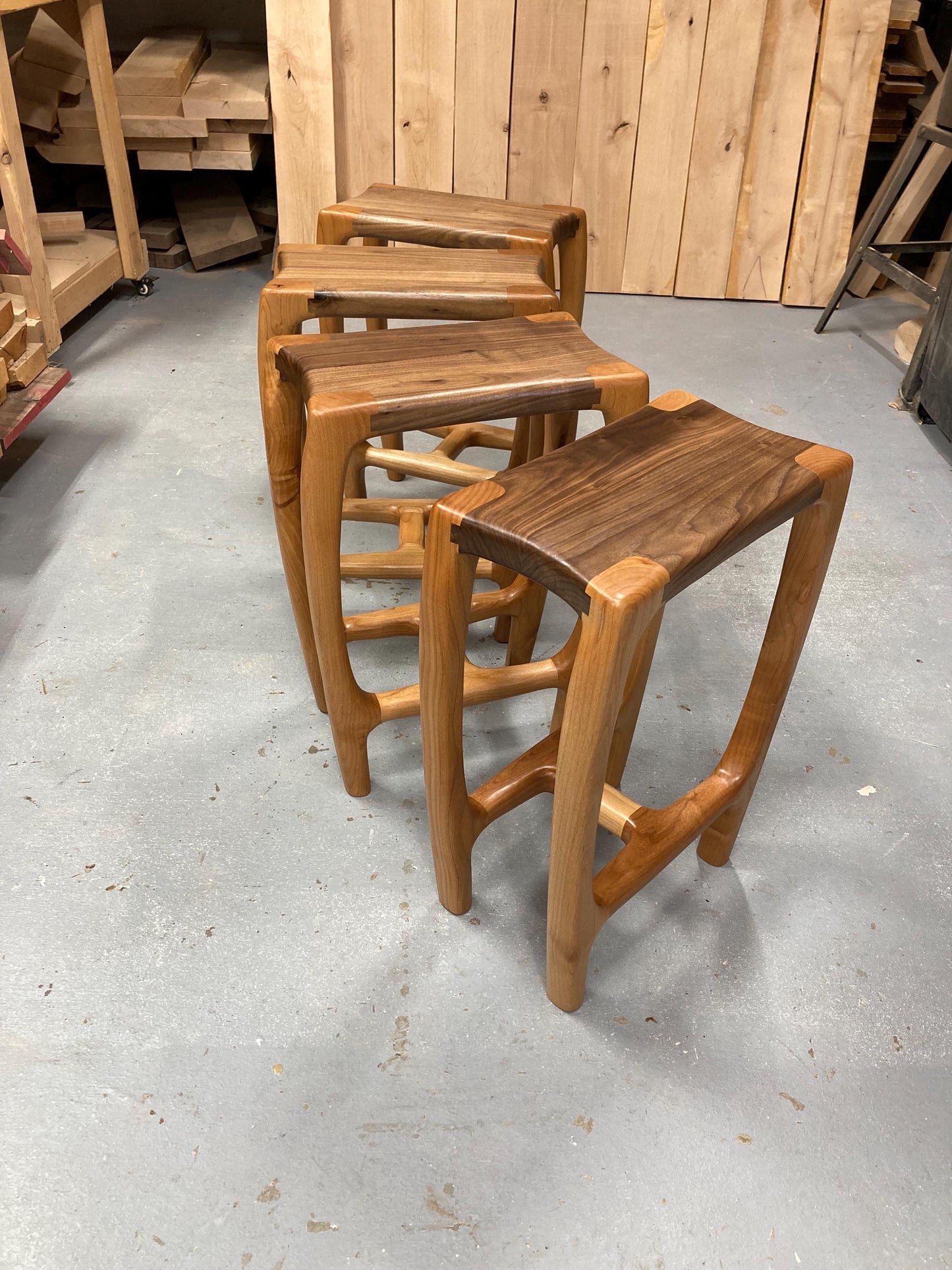 Walnut Counter Stools | Alder  Legs