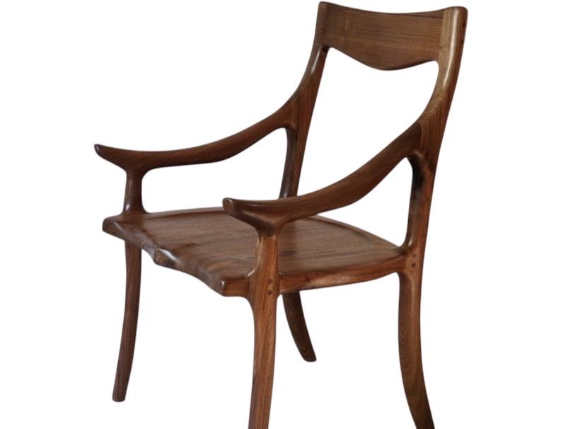 Walnut Arm Chair | Natural Finish
